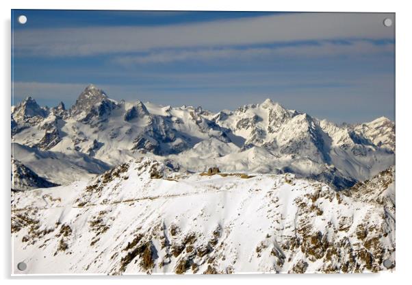 Montgenevre French Alps France Acrylic by Andy Evans Photos
