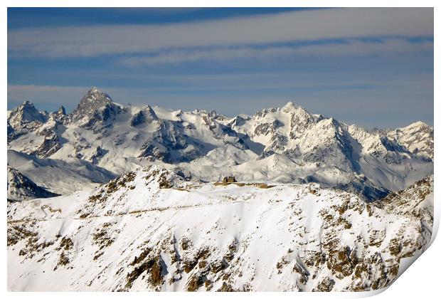 Montgenevre French Alps France Print by Andy Evans Photos