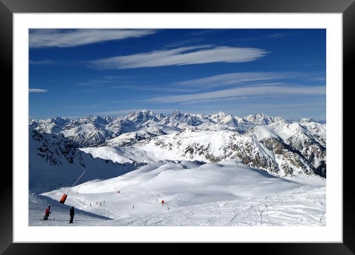 Montgenevre French Alps France Framed Mounted Print by Andy Evans Photos