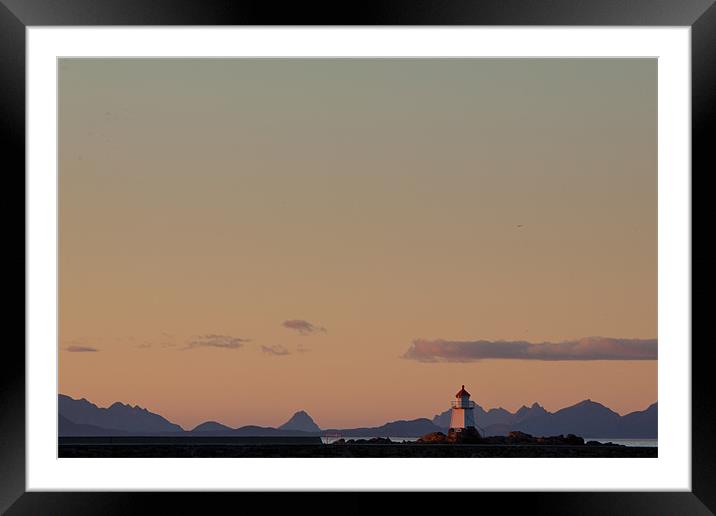 Sunset in Laukvik Framed Mounted Print by Thomas Schaeffer