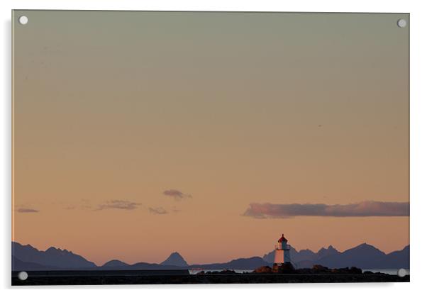 Sunset in Laukvik Acrylic by Thomas Schaeffer