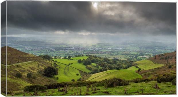 Dramatic views into the Clwydian Range Canvas Print by Sebastien Greber
