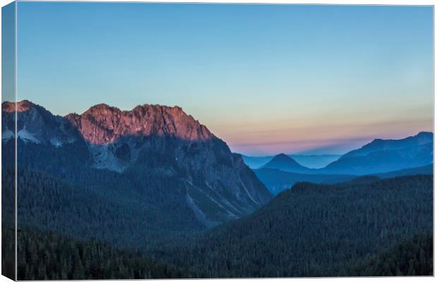 Dawn Color at Inspiration Point Canvas Print by Belinda Greb