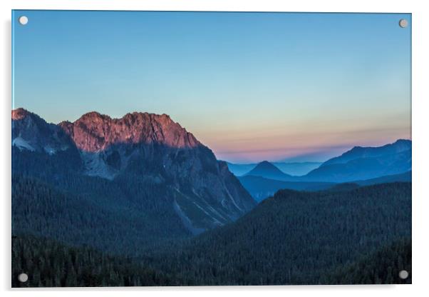 Dawn Color at Inspiration Point Acrylic by Belinda Greb