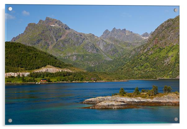 Fjord an den Lofoten Acrylic by Thomas Schaeffer