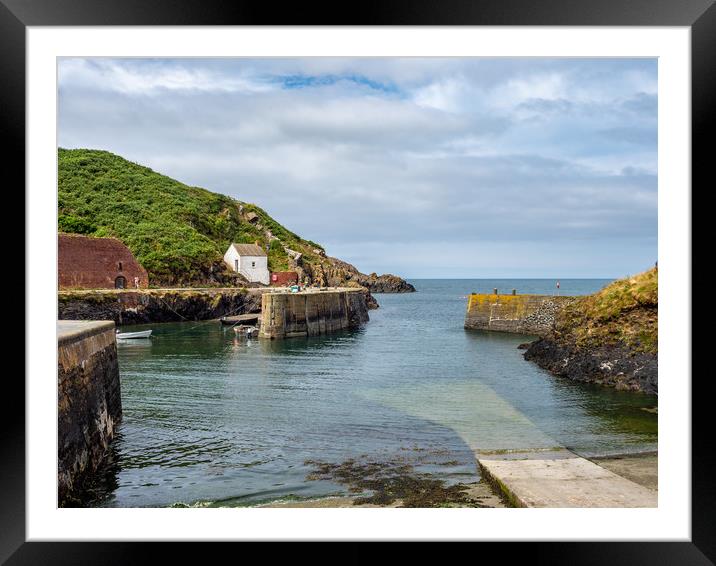 Porthgain Harbour, Pembrokeshire, Wales, UK Framed Mounted Print by Mark Llewellyn