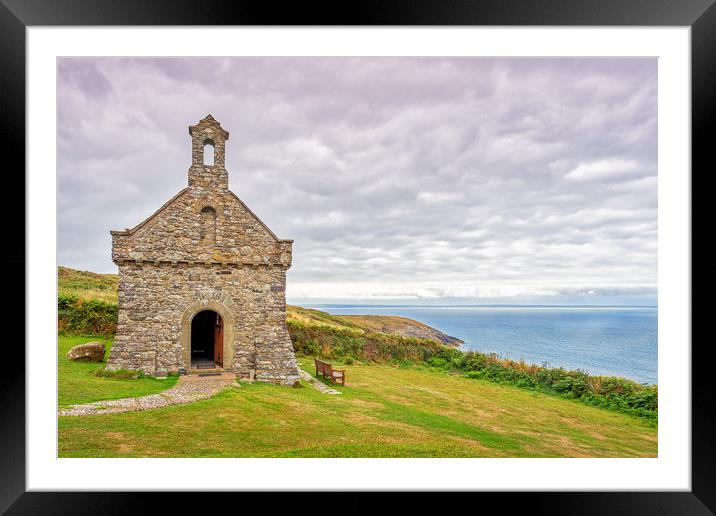 St Nons Retreat Chapel, Pembrokeshire, Wales, UK Framed Mounted Print by Mark Llewellyn