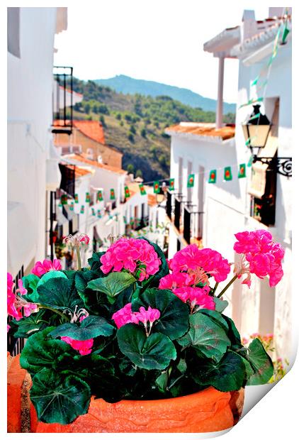 Frigiliana Andalusia Costa del Sol Spain Print by Andy Evans Photos
