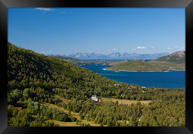 Blick von der E6 zu den Lofoten Framed Print by Thomas Schaeffer