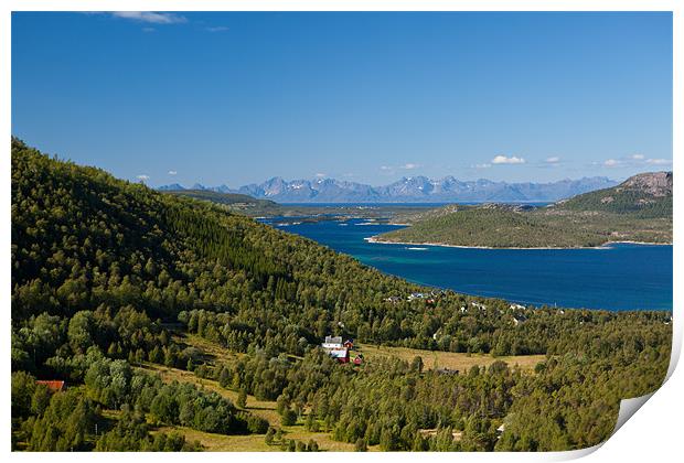 Blick von der E6 zu den Lofoten Print by Thomas Schaeffer