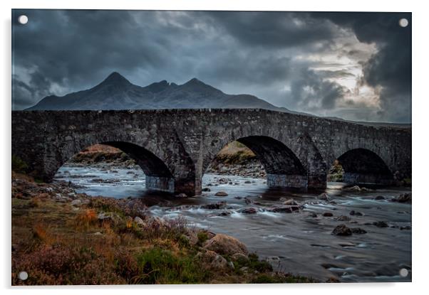 Sligachan Bridge Acrylic by Paul Andrews