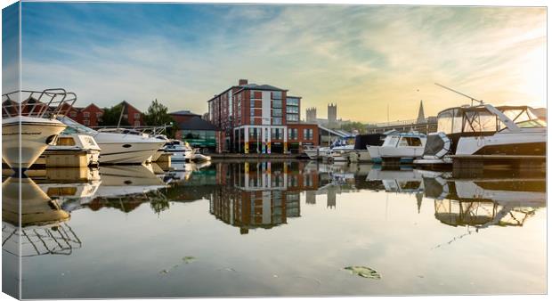 Lincoln Brayford Pool and Cathedral Canvas Print by Andrew Scott