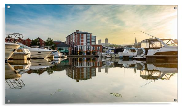 Lincoln Brayford Pool and Cathedral Acrylic by Andrew Scott