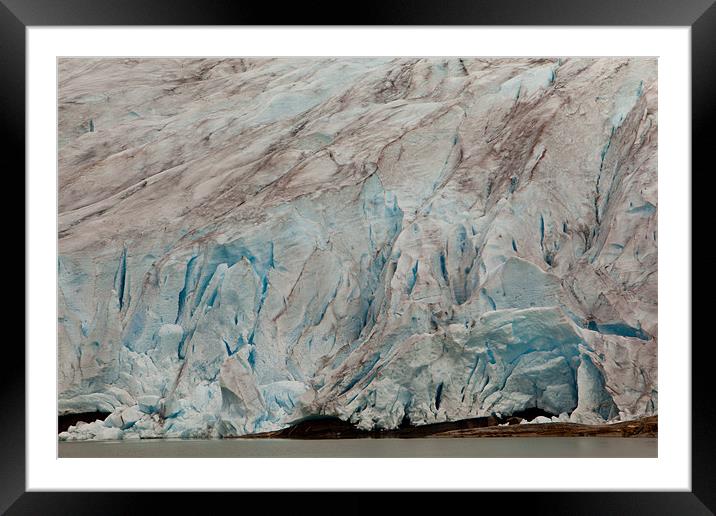 Details des Svartisen Gletschers Framed Mounted Print by Thomas Schaeffer