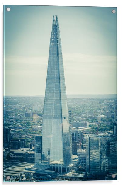The Shard in London, United Kingdom  Acrylic by Malgorzata Larys