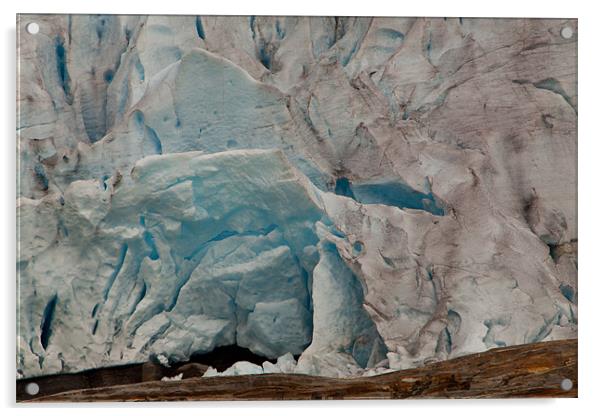 Details des Svartisen Gletschers Acrylic by Thomas Schaeffer