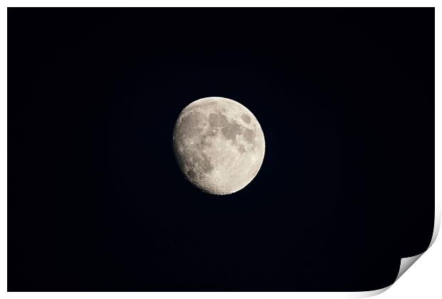 Waning Gibbous Moon Print by Penny Martin