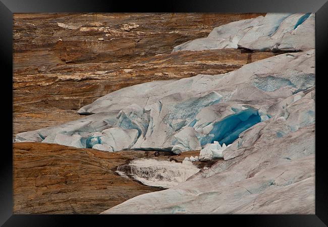 Details des Svartisen Gletschers Framed Print by Thomas Schaeffer