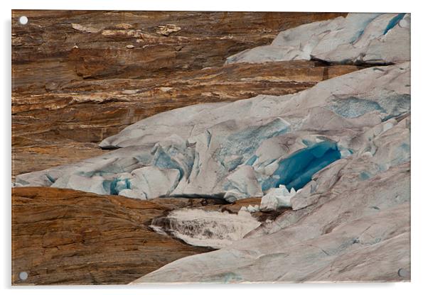 Details des Svartisen Gletschers Acrylic by Thomas Schaeffer