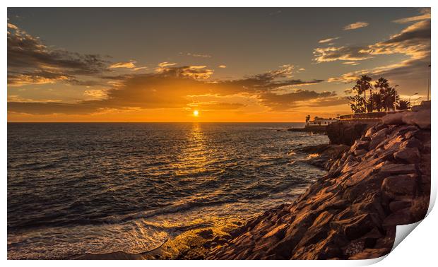 Photo's of Tenerife - La Caleta Sunset Print by Naylor's Photography