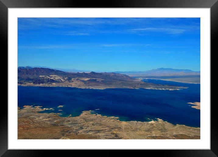 Lake Mead Arizona Nevada America Framed Mounted Print by Andy Evans Photos