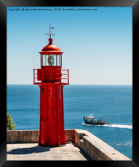 Red Lighthouse Framed Print by Alexandre Rotenberg