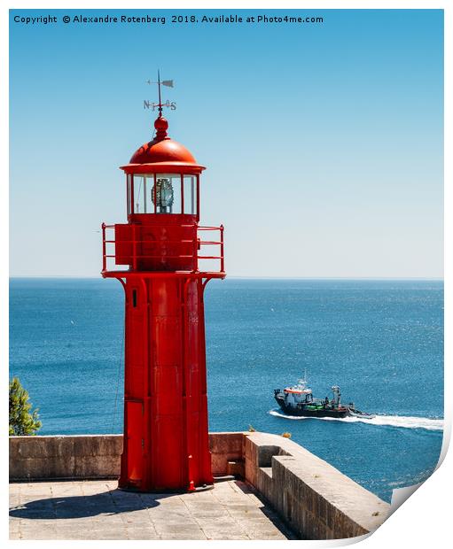 Red Lighthouse Print by Alexandre Rotenberg