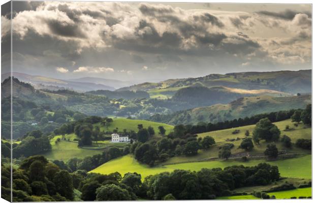 Views from Panorama Llangollen, North Wales Canvas Print by Sebastien Greber