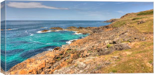 Pendeen Panoramic Canvas Print by Malcolm McHugh