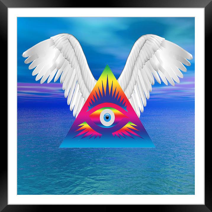 Third Eye with Wings Framed Mounted Print by Matthew Lacey