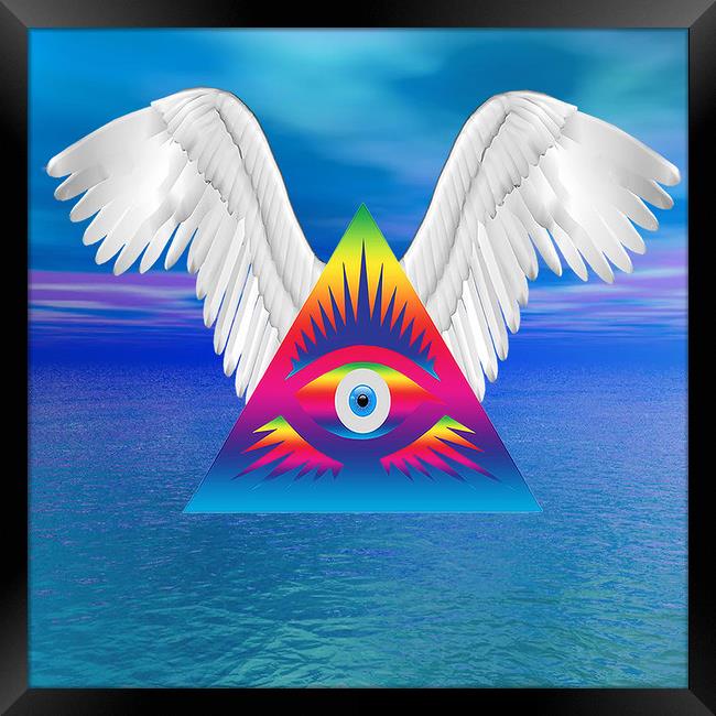 Third Eye with Wings Framed Print by Matthew Lacey