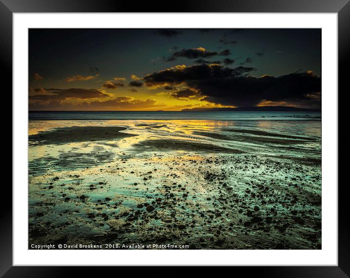 Sunset Over Spoon Isle Framed Mounted Print by David Brookens