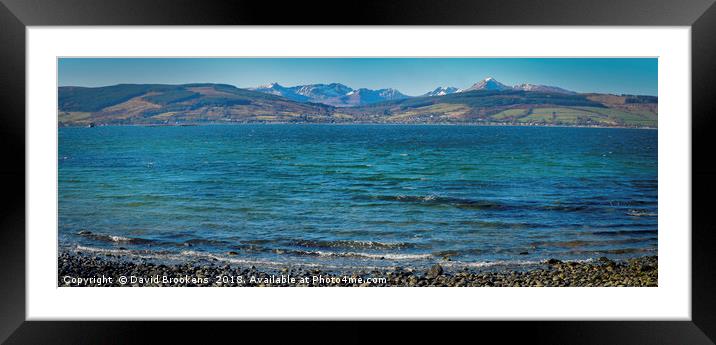 Lamlash Bay Panorama Framed Mounted Print by David Brookens