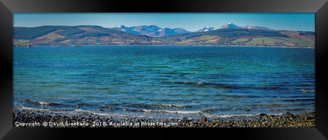 Lamlash Bay Panorama Framed Print by David Brookens