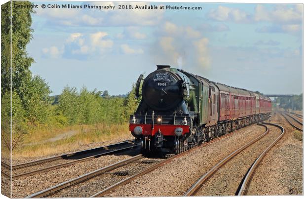 The Flying Scotsman At Church Fenton 1 Canvas Print by Colin Williams Photography