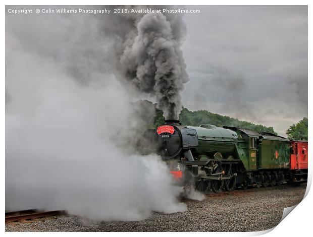 The Flying Scotsman Departs Print by Colin Williams Photography