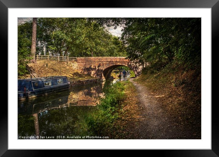 Towpath to Pewsey Bridge Framed Mounted Print by Ian Lewis