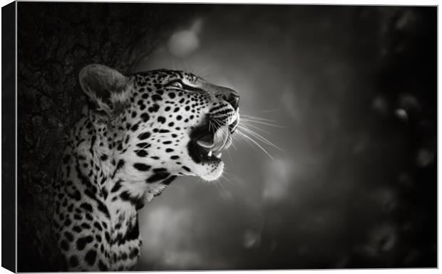 Leopard portrait Canvas Print by Johan Swanepoel