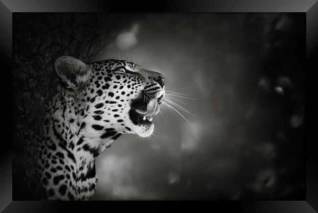 Leopard portrait Framed Print by Johan Swanepoel