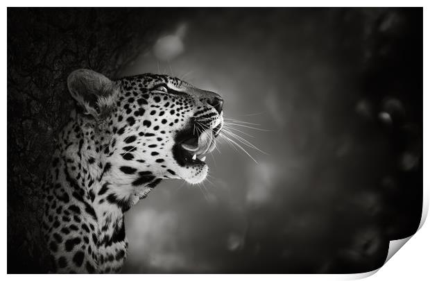 Leopard portrait Print by Johan Swanepoel