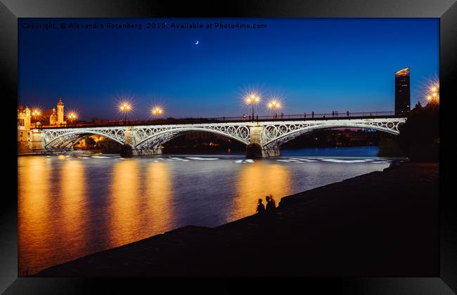 Puente de Triana or Triana Bridge, Seville, Spain Framed Print by Alexandre Rotenberg