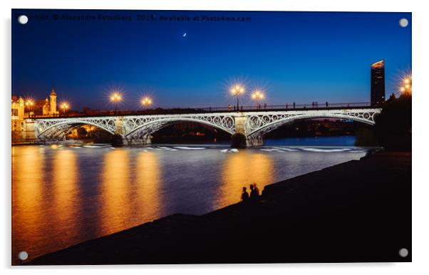 Puente de Triana or Triana Bridge, Seville, Spain Acrylic by Alexandre Rotenberg