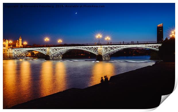 Puente de Triana or Triana Bridge, Seville, Spain Print by Alexandre Rotenberg
