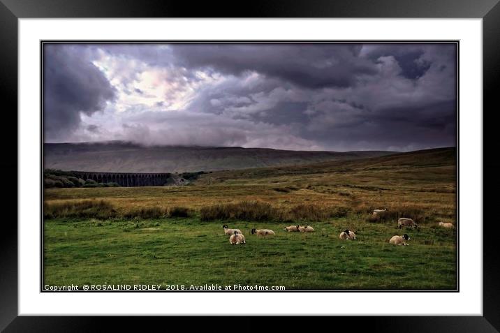 "Storm over  the Viaduct" Framed Mounted Print by ROS RIDLEY