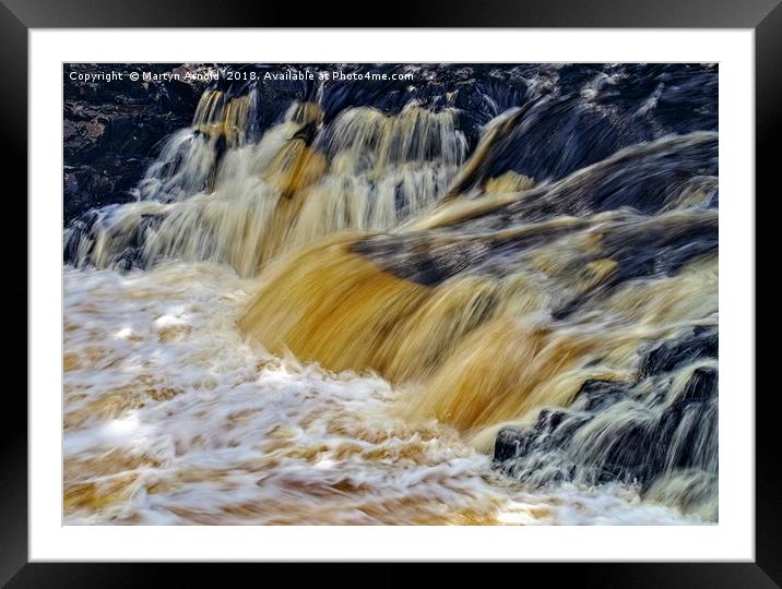 Low Force Waterfall Framed Mounted Print by Martyn Arnold