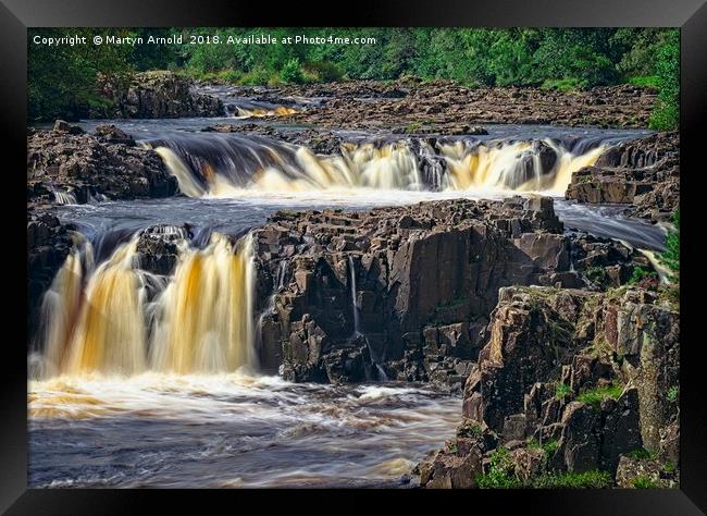 Low Force Waterfall, Teesdale, North Pennines Framed Print by Martyn Arnold
