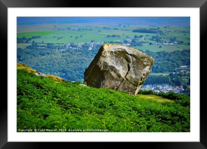 The Enigmatic 'Calf': Ilkley Moor's Legacy Framed Mounted Print by Colin Metcalf
