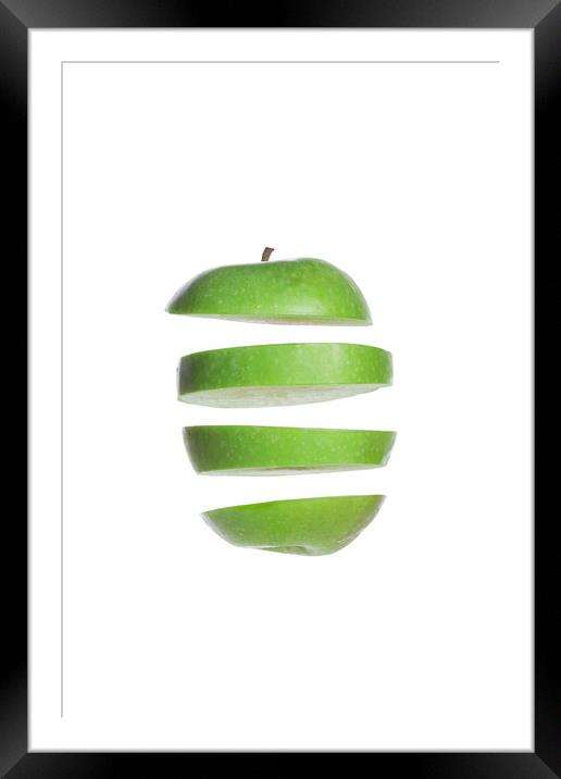 Green Apple Framed Mounted Print by Bahadir Yeniceri