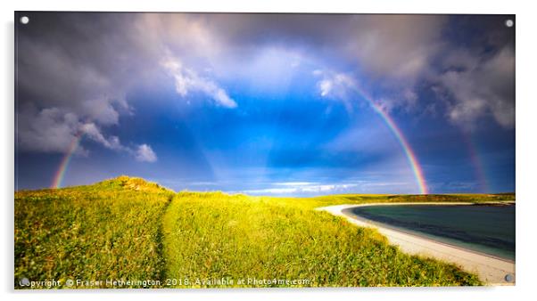 Sunshine Rainbow on Uist Acrylic by Fraser Hetherington