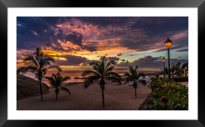 Evening sunset Costa Adeje  Framed Mounted Print by Naylor's Photography